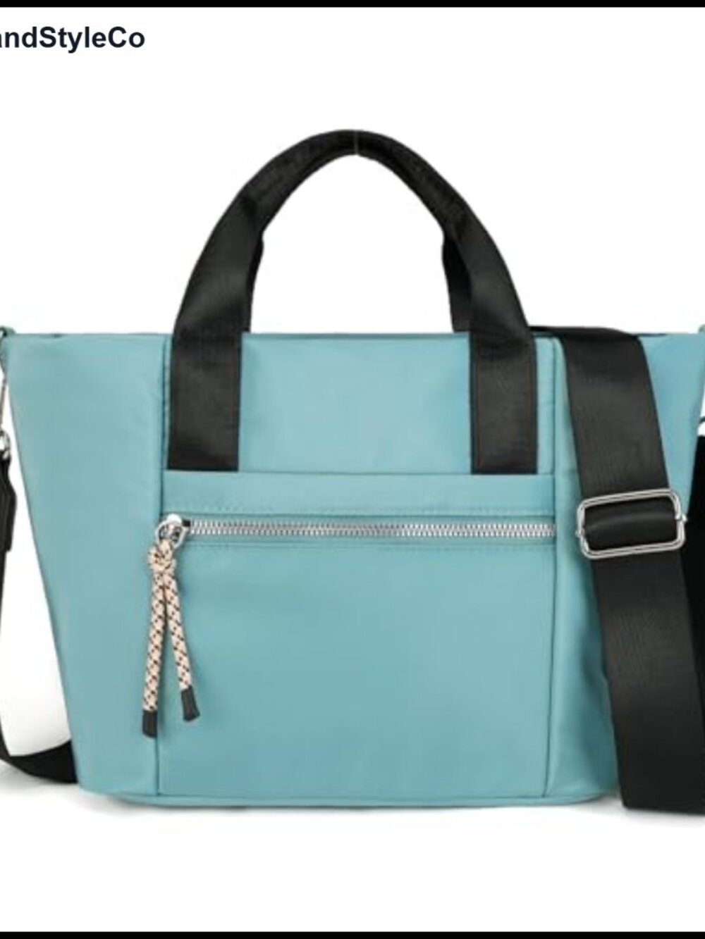 Nylon Lightweight Foldable Crossbody Tote with Zipper